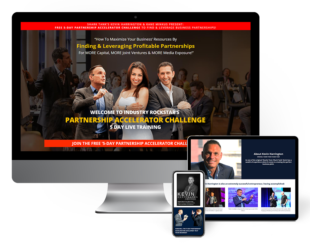 Kevin Harrington - Partnership Accelerator Challenge Landing Page