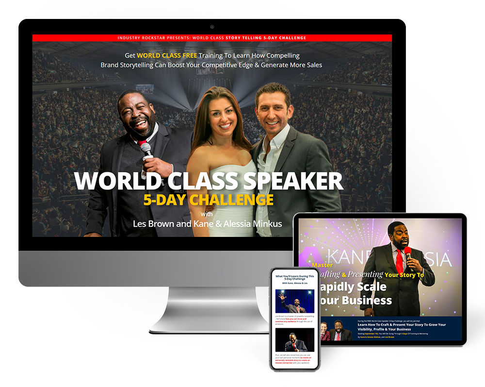 Les Brown - World Class Speaker 5-Day Challenge Landing Page